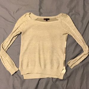 Grey and white sweater